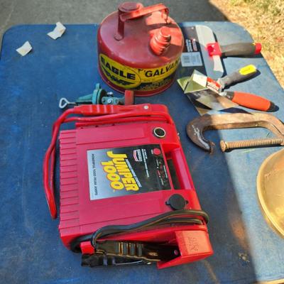 Painting, Tools, Gas Tank , Car Jumper, and More Lot