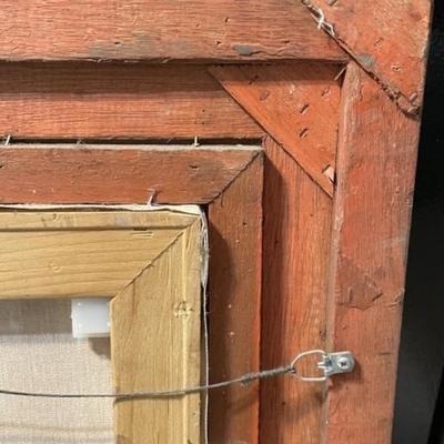 Vintage New Jersey Artist Oil/Acrylic Painting 24" x 36" Mounted in a Custom Frame in VG Preowned Condition. (Frame Size...