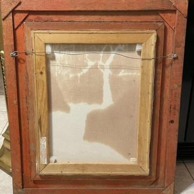 Vintage New Jersey Artist Oil/Acrylic Painting 24" x 36" Mounted in a Custom Frame in VG Preowned Condition. (Frame Size...