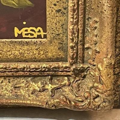 Vintage New Jersey Artist Oil/Acrylic Painting 24" x 36" Mounted in a Custom Frame in VG Preowned Condition. (Frame Size...