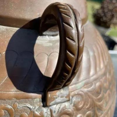 Huge All Copper Heavy Arts & Crafts Era Hand Made Table Lamp 26.5" Tall & 14" Wide Preowned from an Estate Cleanout. (A...