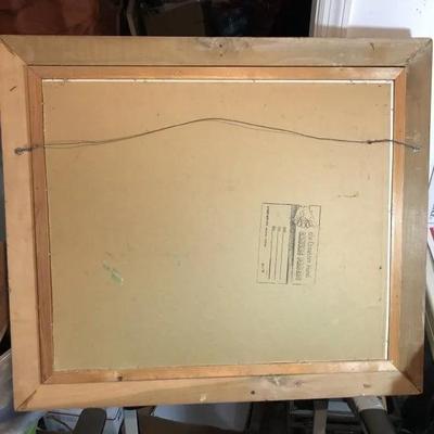 Vintage ALICE NOEL Oil on Artist Board Scenic Painting 26" x 30" Frame Size Preowned from an Estate in Good Condition.