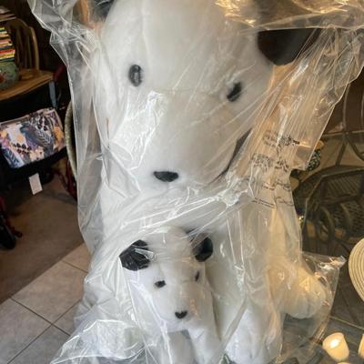 Vintage RCA Victor Mascot Nipper & Chipper Dogs by Dankin Plush 24" NIB as Pictured.