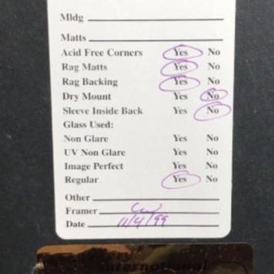 Snowflake Paradise (Timberline Lodge) by Jennifer Lake Miller Lithograph 74/250 in a Custom White Lacquered Frame. Frame Size 26.5"...