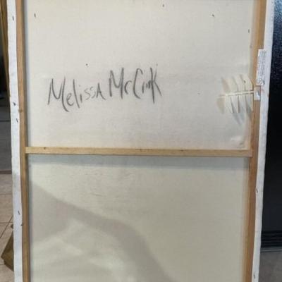 Vintage Noted New Jersey Artist McCrink Acrylic Painting 30" x 40" in Good Preowned Condition.