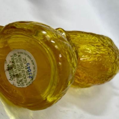 Lot of Bird figurines - 1 yellow perfume bottle and 2 bisque porcelain figurines