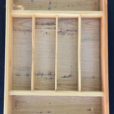 Wood Utensils Drawer Organizer