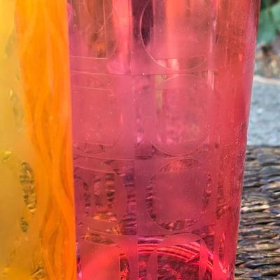 (4) Colorful Acrylic Cups