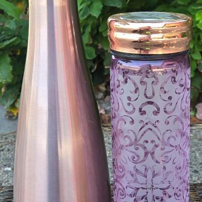 Portable Stainless Beverage Carafe and Glass Water Bottle