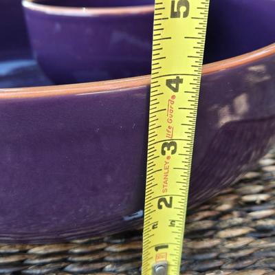 Purple Glazed Terracotta Chip and Dip Combo