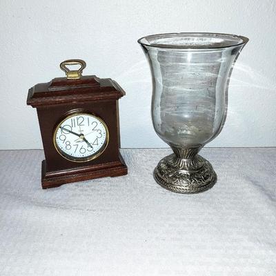 VOTIVE CANDLE HOLDER AND TABLE CLOCK