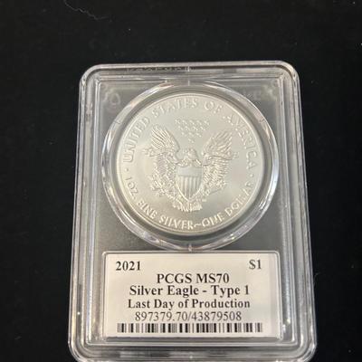 Thomas Cleveland 2021 MS70 American Silver Eagle Type 1