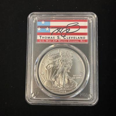 Thomas Cleveland 2021 MS70 American Silver Eagle Type 1