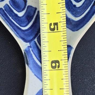 Blue & White Ceramic Fish Spoon Rest