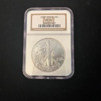 2002 American Silver Eagle MS69