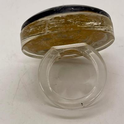 Large Gaudy Lucite Ring