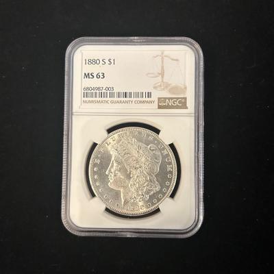 1880 S Morgan Silver Dollar MS63