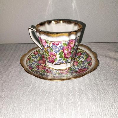 TWO PORCELAIN TEACUP AND SAUCER