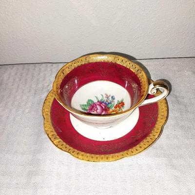 TWO PORCELAIN TEACUP AND SAUCER