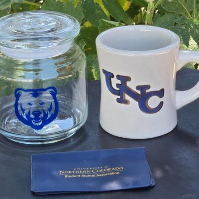 UNC Glass Jar, Coffee Cup, and Card Holder