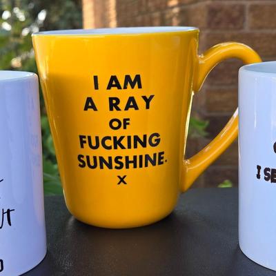 (3) Funny Coffee Mugs
