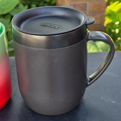 (2) Portable Coffee Mugs