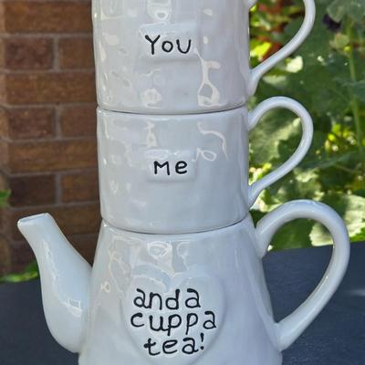 You, Me, and a Cup of Tea - Tea for 2 stackable set