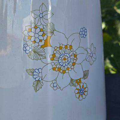 Mid Century Vintage Corningware Floral Bouquet Stove Top 6 Cup Coffee Percolator