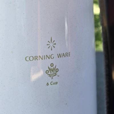 Mid Century Vintage Corningware Floral Bouquet Stove Top 6 Cup Coffee Percolator