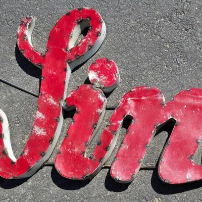 Metal Wine Sign