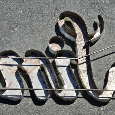Metal Wine Sign