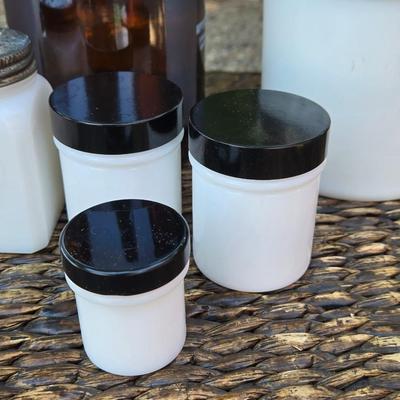 Vintage Glass Jars with Lids