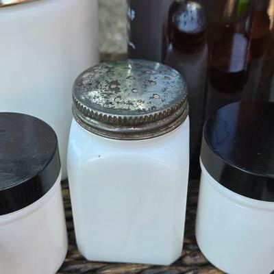 Vintage Glass Jars with Lids