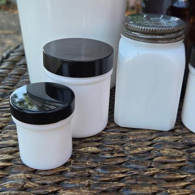 Vintage Glass Jars with Lids