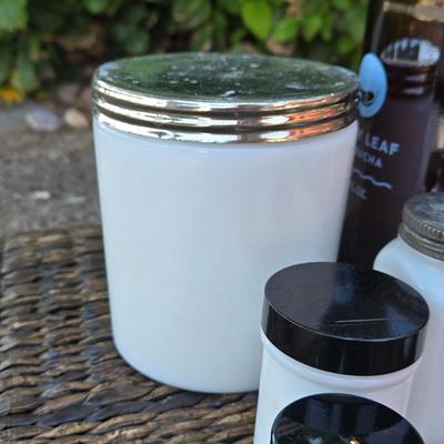 Vintage Glass Jars with Lids