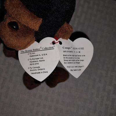TRACKER-CONGO-ALMOND BEANIE BABIES