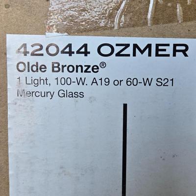 New in the Box Mercury Glass Shade Lighting Fixture