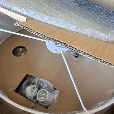 New in the Box Semi Flush Drum Style with Brushed Nickel