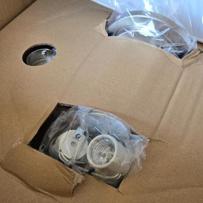 New in the Box Semi Flush Drum Style with Brushed Nickel