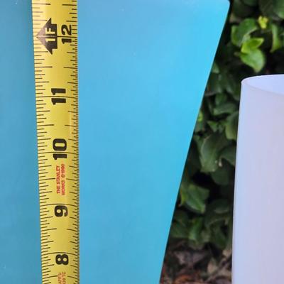 (2) Small Plastic Trash Containers