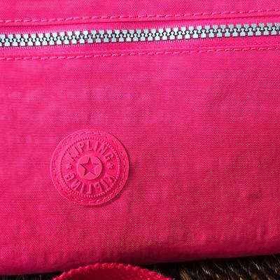 Kipling Pink Cross Body Bag with Signature Gorilla Key Chain Attachment