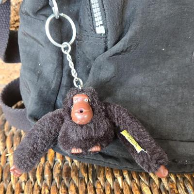 Kipling Black Purse with Signature Gorilla Keychain
