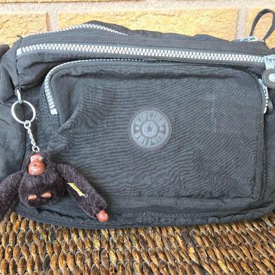 Kipling Black Purse with Signature Gorilla Keychain