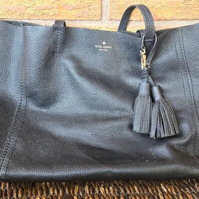 Kate Spade Soft Black Leather Purse with Tassels