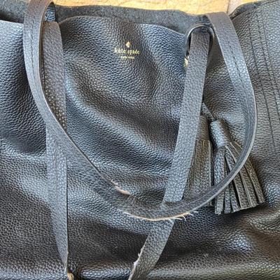 Kate Spade Soft Black Leather Purse with Tassels