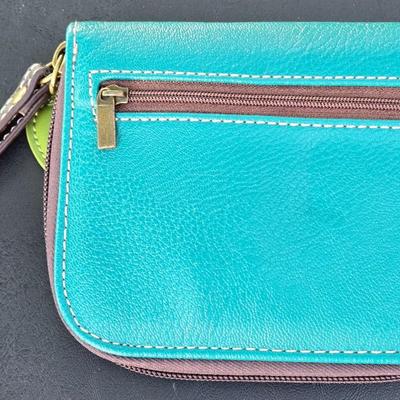 CHALA Dragonfly Leather Wristlet Wallet