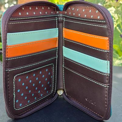 CHALA Dragonfly Leather Wristlet Wallet