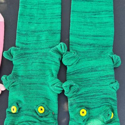 Funny Face Pig and Alligator Socks