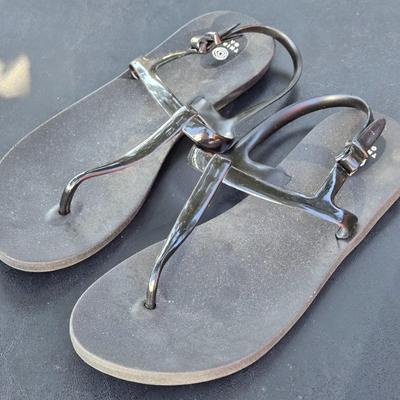 Black Sandals and Flip Flops