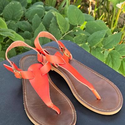 (2) Pairs of Sandals - Red & Black